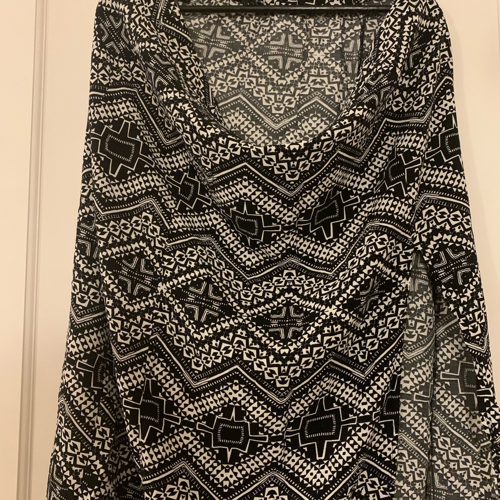 Express Tribal Print MIDI skirt /w slit on side